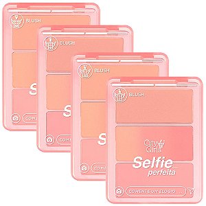 Trio de Blush Selfie Perfeita City Girls CG260 - Kit c/ 04 unid