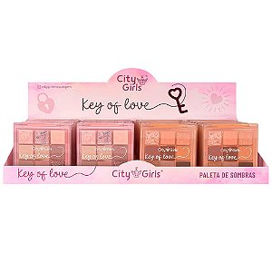 Paleta de Sombras Key Of Love City Girls CG288 - Box c/ 24 unid