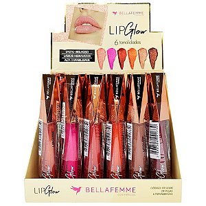 Lip Gloss Lip Glow Bella Femme BF10100 - Box c/ 24 unid