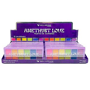 Paleta de Sombras Amethyst Love Bella Femme BF10123 - Box c/ 12 unid