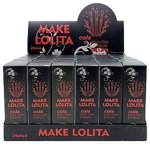 Cola para Cílios Postiços Preta Make Lolita ML602 - Box c/ 24 unid