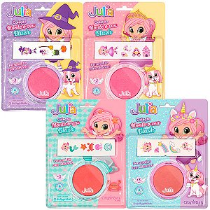 Blush Infantil Monte o seu Blush Julia City Girls CGK021 - Kit c/ 04 unid