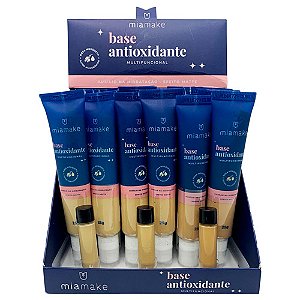 Base Líquida Matte Antioxidante Multifuncional Cores Médias Mia Make 326 - Box c/ 24 unid