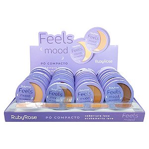 Pó Compacto Feels Mood Group 02 Ruby Rose HB-7232/G2 - Box c/ 36 unid