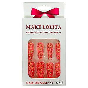 Unhas Postiças Autocolantes Bailarina Make Lolita ML1141