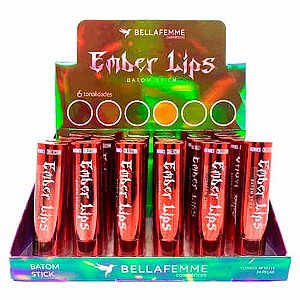 Batom Bastão Stick Ember Lips Heroes Collection Bella Femme BF10115 - Box c/ 24 unid