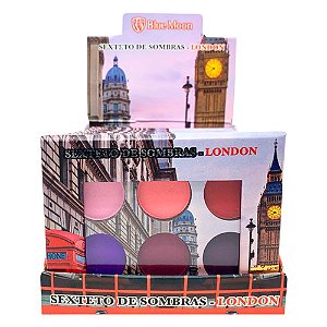 Sexteto de Sombras London Blue Moon BM-7803 - Box c/ 12 unid