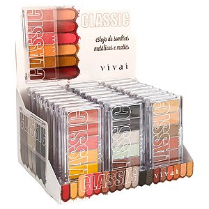 Estojo de Sombras Metálicas e Mattes Classic Vivai 4050.1.1 - Box c/ 24 unid