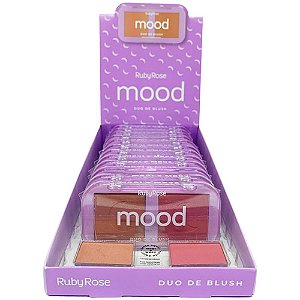 Duo de Blush MB01 Mood Ruby Rose HB-576-1 - Box c/ 12 unid