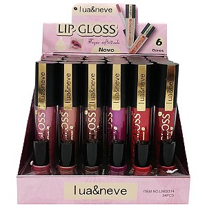 Lip Gloss Toque Sofisticado Lua & Neve LN02314 - Box c/ 24 unid