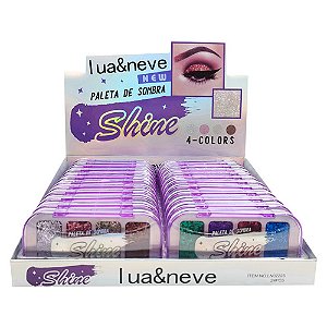 Paleta de Sombras Glitter Shine Lua & Neve LN02225 - Box c/ 24 unid