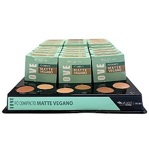Pó Compacto Matte Vegano Love Tons 46 ao 51 Max Love - Box c/ 36 unid