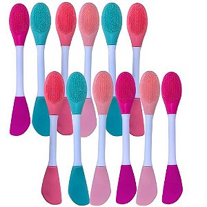 Espátula e Escova de Limpeza Facial - Pcte c/ 12 unid