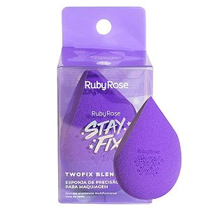 Esponja de Precisão para Maquiagem Twofix Blender Stay Fix Ruby Rose HB-S03