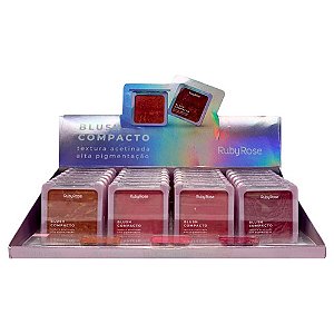 Blush Compacto Grupo 01 Ruby Rose HB-6121 - Box c/ 24 unid