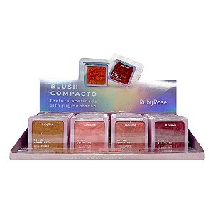 Blush Compacto Grupo 02 Ruby Rose HB-6121 - Box c/ 24 unid