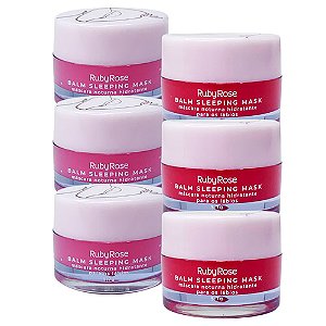 Máscara Noturna Hidratante Para Lábios Balm Sleeping Mask Ruby Rose HB-8530 - Kit c/ 06 unid