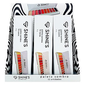 Paleta de Sombras 10 Cores Shine's SH3003 - Box c/ 12 unid