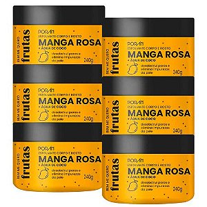 Esfoliante Corpo e Rosto Manga Rosa Porán PR220 - Kit c/ 06 unid