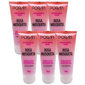Esfoliante Facial Rosa Mosqueta Porán PR56 - Kit c/ 06 unid