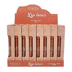 Contorno Labial Lip Liner Rosê Fenzza FZ27002 - Box c/ 32 unid