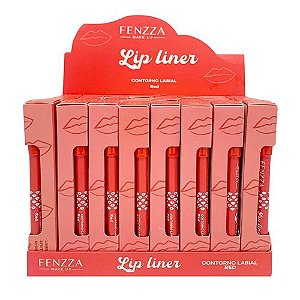 Contorno Labial Lip Liner Red Fenzza FZ27003 - Box c/ 32 unid