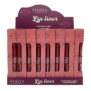 Contorno Labial Lip Liner Nude Rosado Fenzza FZ27001 - Box c/ 32 unid