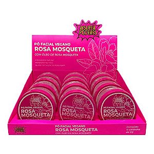 Pó Facial Vegano Rosa Mosqueta Super Poderes - Box c/ 12 unid