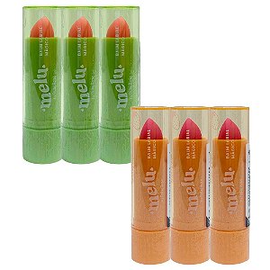 Balm Labial Mágico Melu Ruby Rose RR-8529 - Kit c/ 06 unid