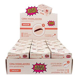 Cera Modeladora Para Sobrancelha Super Poderes CSSP01 - Box c/ 24 unid