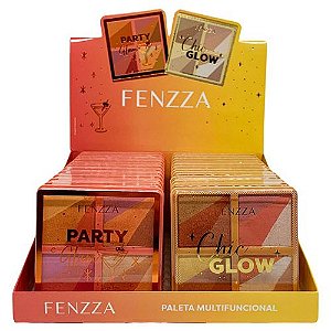 Paleta Multifuncional Party Glam Fenzza FZMD1048 - Box c/ 24 unid