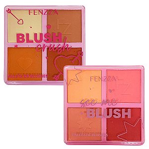 Paleta de Blush Crush Fenzza FZMD1044 - Kit c/ 02 unid