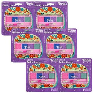 Paleta de Sombras Spring Colors Teen Fenzza SKV12011194 - Kit c/ 06 unid