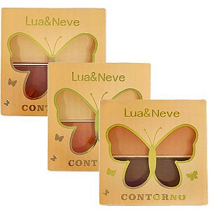 Contorno Facial Acabamento Natural Lua & Neve LN02393 - Kit c/ 03 unid