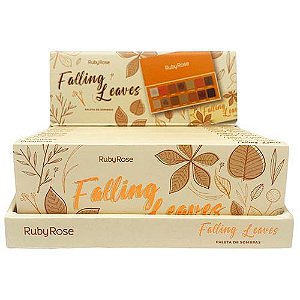 Paleta de Sombras Falling Leaves Ruby Rose HB-F539 - Box c/ 12 unid