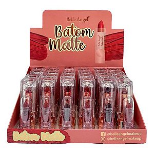 Batom Bastão Matte Belle Angel B123 - Box c/ 24 unid
