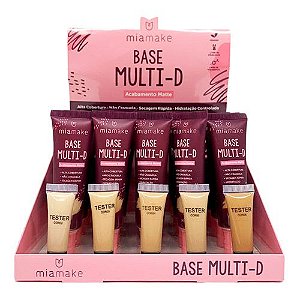 Base Líquida Matte MultI-D Cor 02 ao 06 Mia Make 414 - Box c/ 25 unid