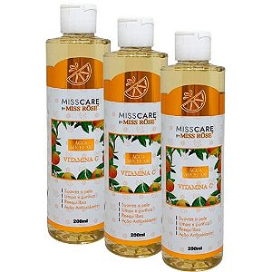 Água Micelar Vitamina C 200ml Miss Rôse MR070 - Kit c/ 03 unid