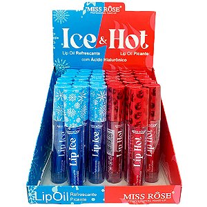 Lip Oil Ice e Hot Miss Rôse MR010 - Box c/ 36 unid