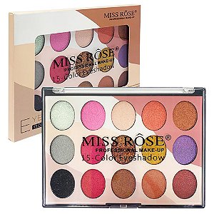 Paleta de Sombras 15 cores Miss Rôse 7001-077MT2