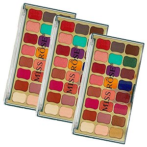 Paleta de Sombras 24 cores Miss Rôse 7001-017M6 - Kit c/ 03 unid