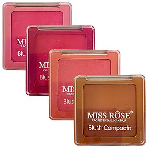 Blush Compacto Miss Rôse MR006 - Kit c/ 04 unid