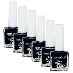 Esmalte Coleção Tem que Ter Vinho Tinto Miss Rôse MR015 - Box c/ 06 unid