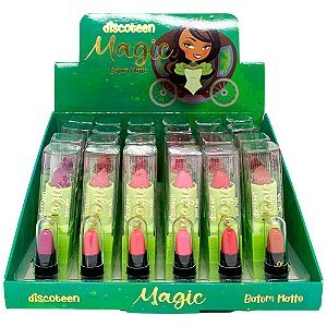 Batom Bastão Matte Magic Discoteen HB102853 - Box c/ 24 unid