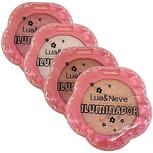 Iluminador Compacto Alta Pigmentação Lua & Neve LN02461 - Kit c/ 04 unid