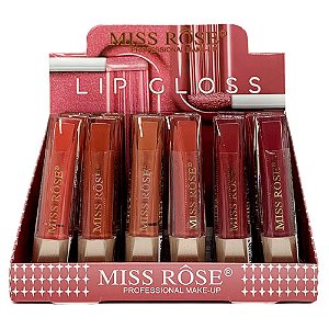 Lip Gloss Long Lasting Miss Rôse 7701-020Z2 - Box c/ 24 unid