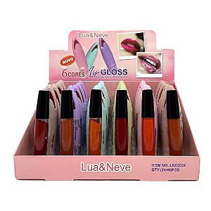 Lip Gloss Veludo Lip Color Lua & Neve LN03034 - Box c/ 24 unid