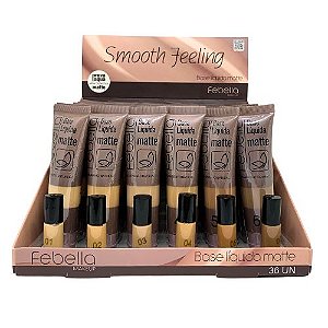 Base Líquida Matte Smooth Feeling Febella BB5041 - Box c/ 36 unid