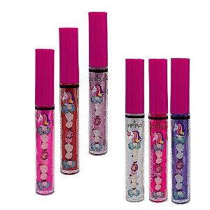 Gloss Labial Fantasy Dreams Hologloss Linha Teen Safira - Kit c/ 06 unid