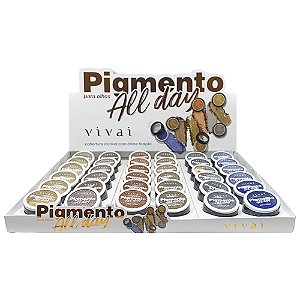 Sombra Pigmento para Olhos All Day Vívai 1058.1.1 - Box c/ 36 unid
